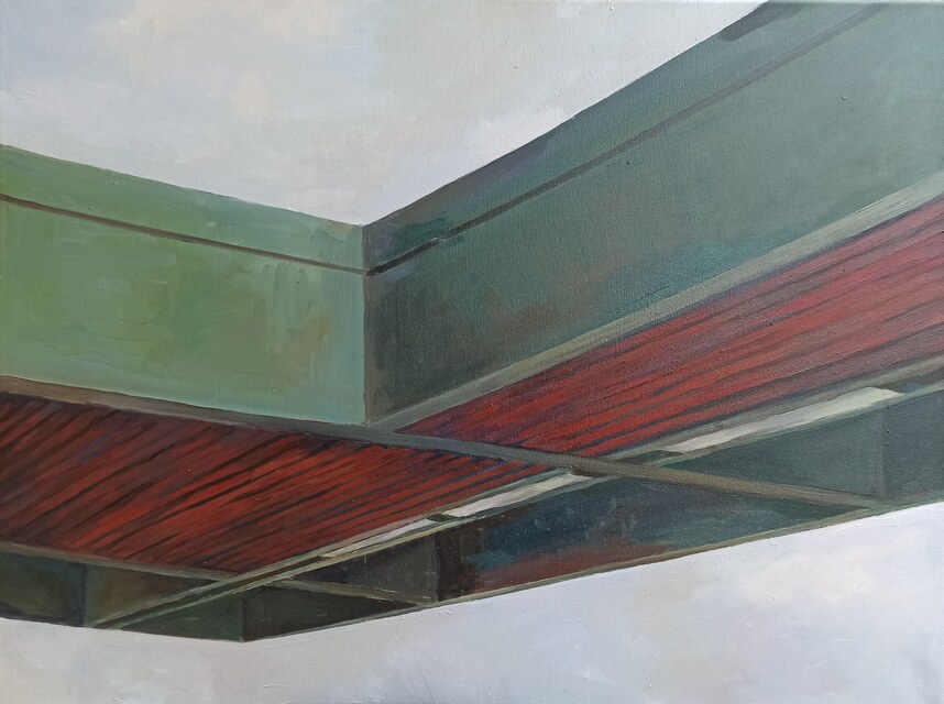 Flying concrete. Oil on canvas, 60x80