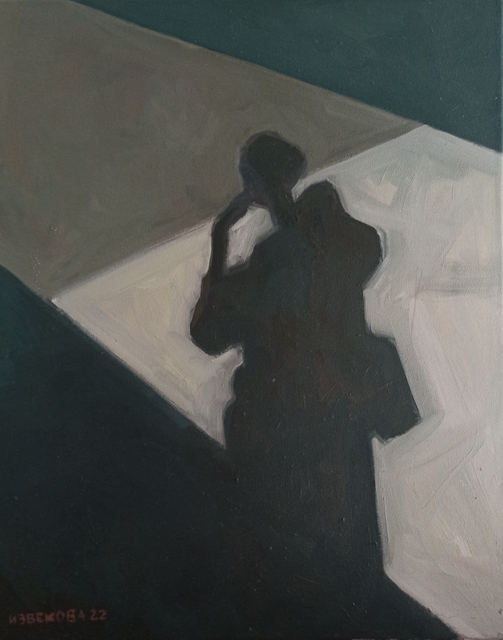 Shadow on concrete. Oil on canvas, 40x50